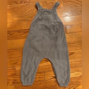 Quincy Mae Gray Knit Overalls for Kids